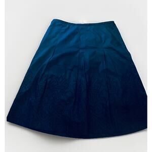 Talbots Women's A Line Swing Skirt Black Eyelet Cotton Size 10 Lined